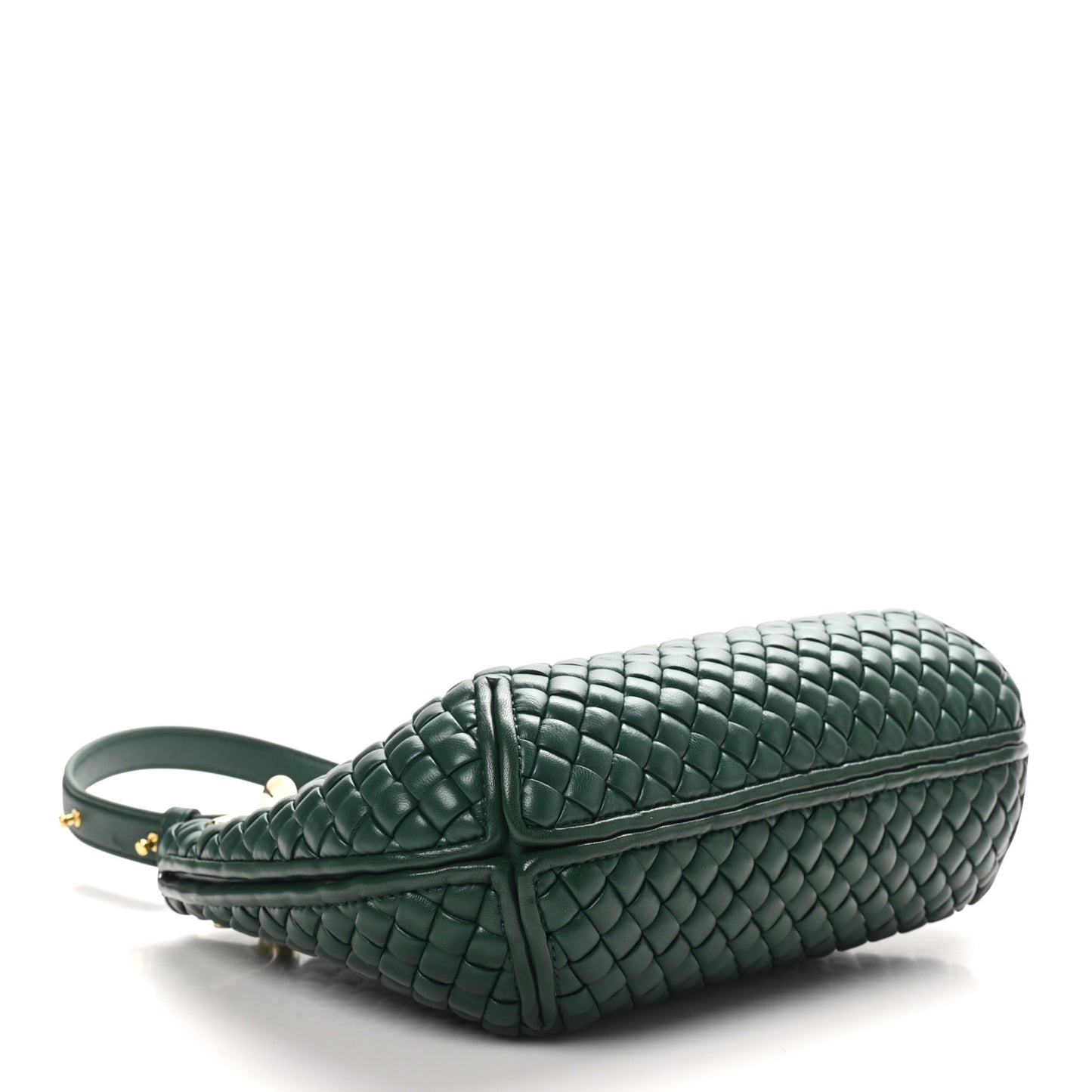 Nappa Intrecciato Small Clicker Shoulder Bag Raintree