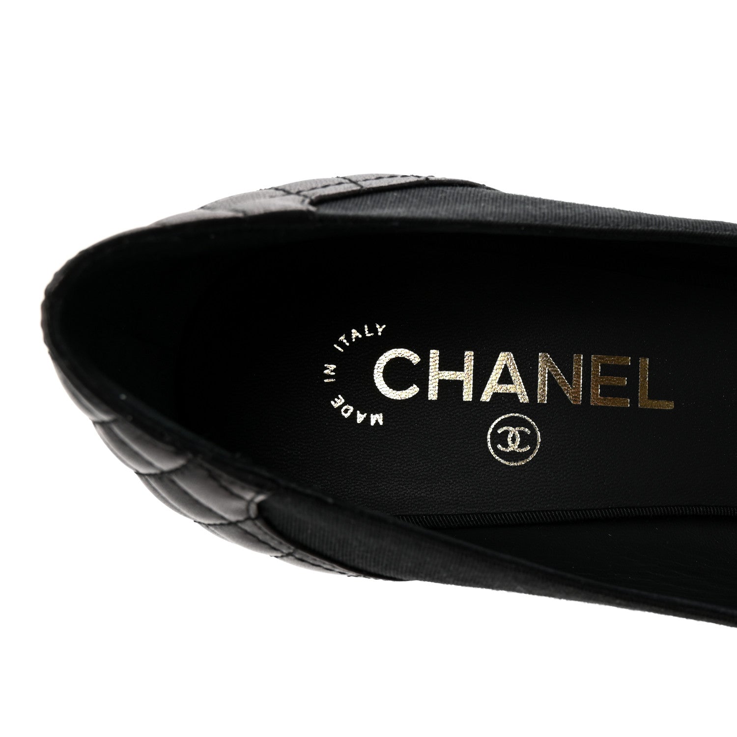 Chanel Nylon Lambskin Quilted Chain CC Pumps 40 Black 8 of 10