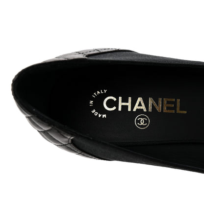 Chanel Nylon Lambskin Quilted Chain CC Pumps 40 Black 8 of 10