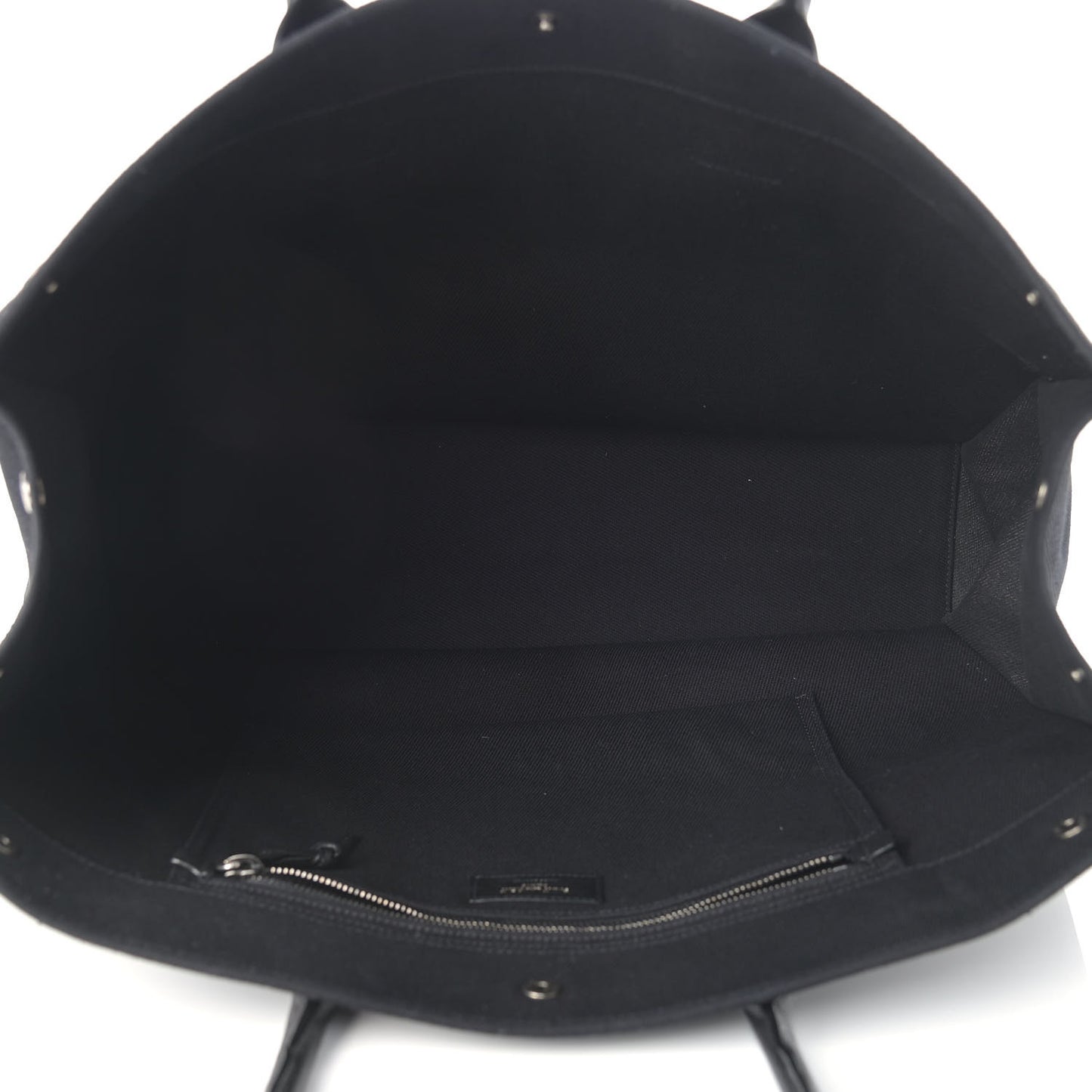 Linen Calfskin Rive Gauche Tote Black