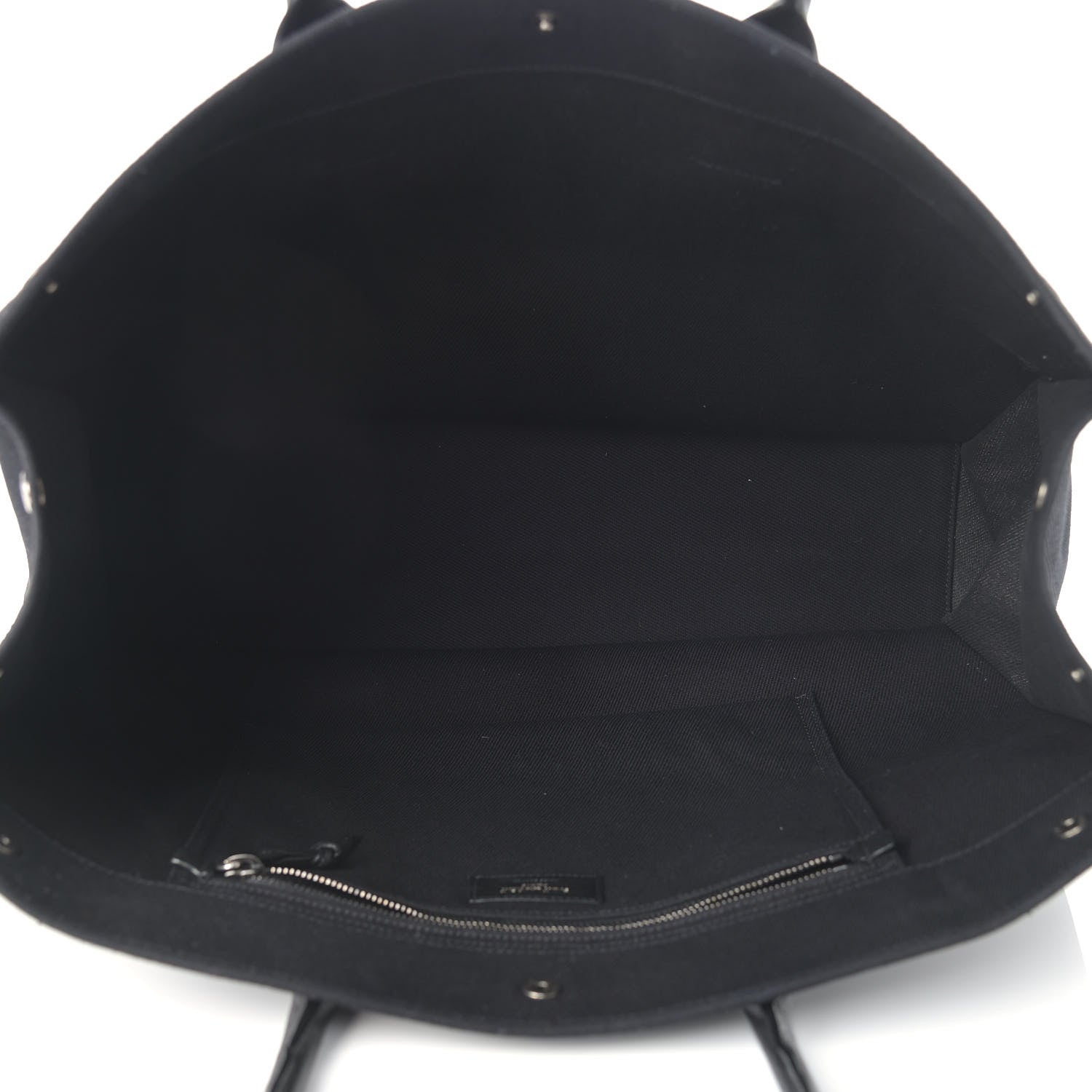 Saint Laurent Linen Calfskin Rive Gauche Tote Black 7 of 20