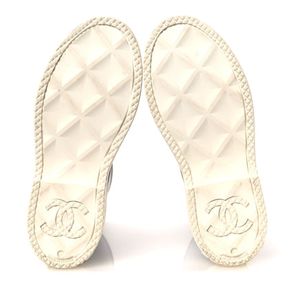 Chanel Caoutchouk CC High Boots 41 Black White 7 of 12