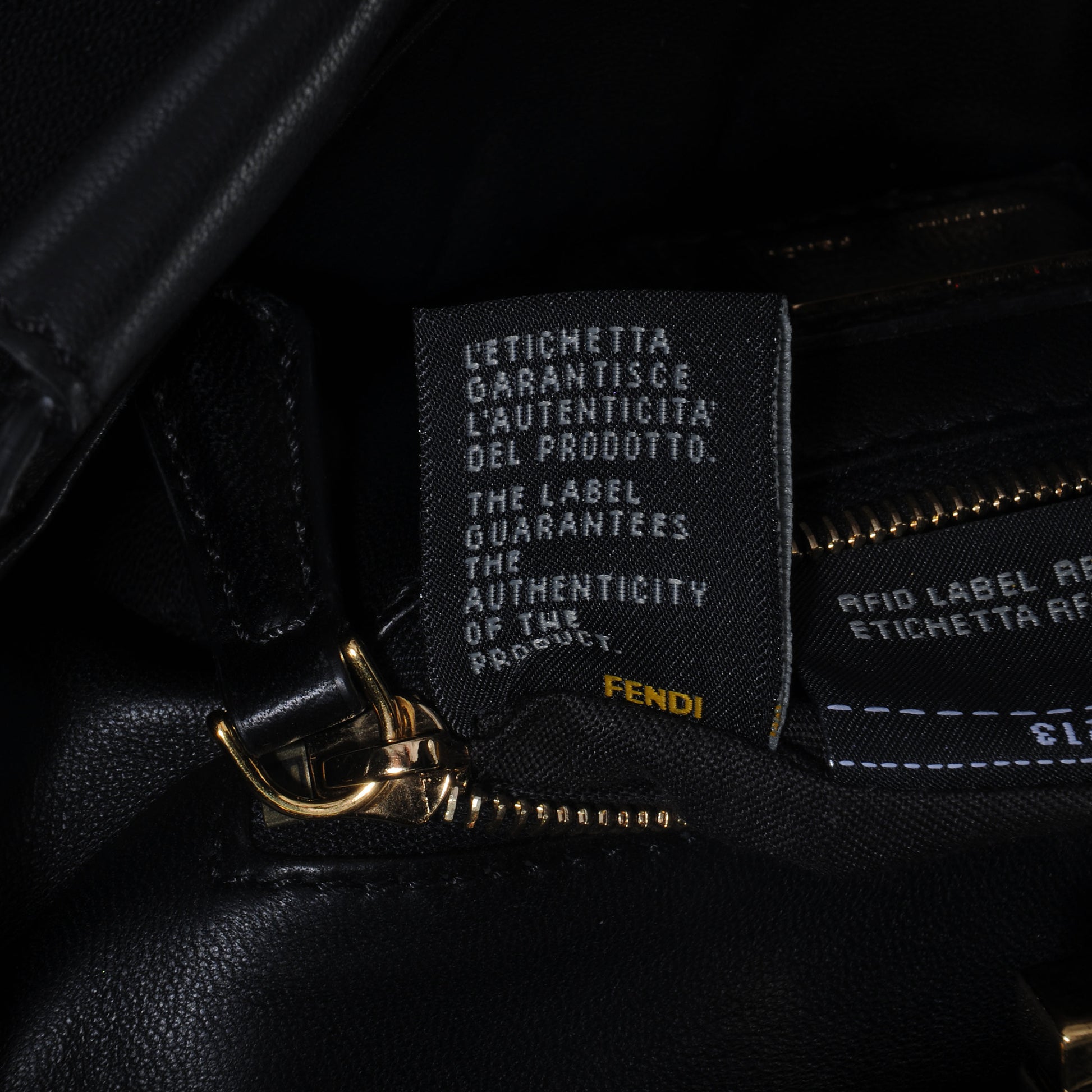Fendi Nappa Mini Peekaboo Iconic Satchel Black 11 of 13