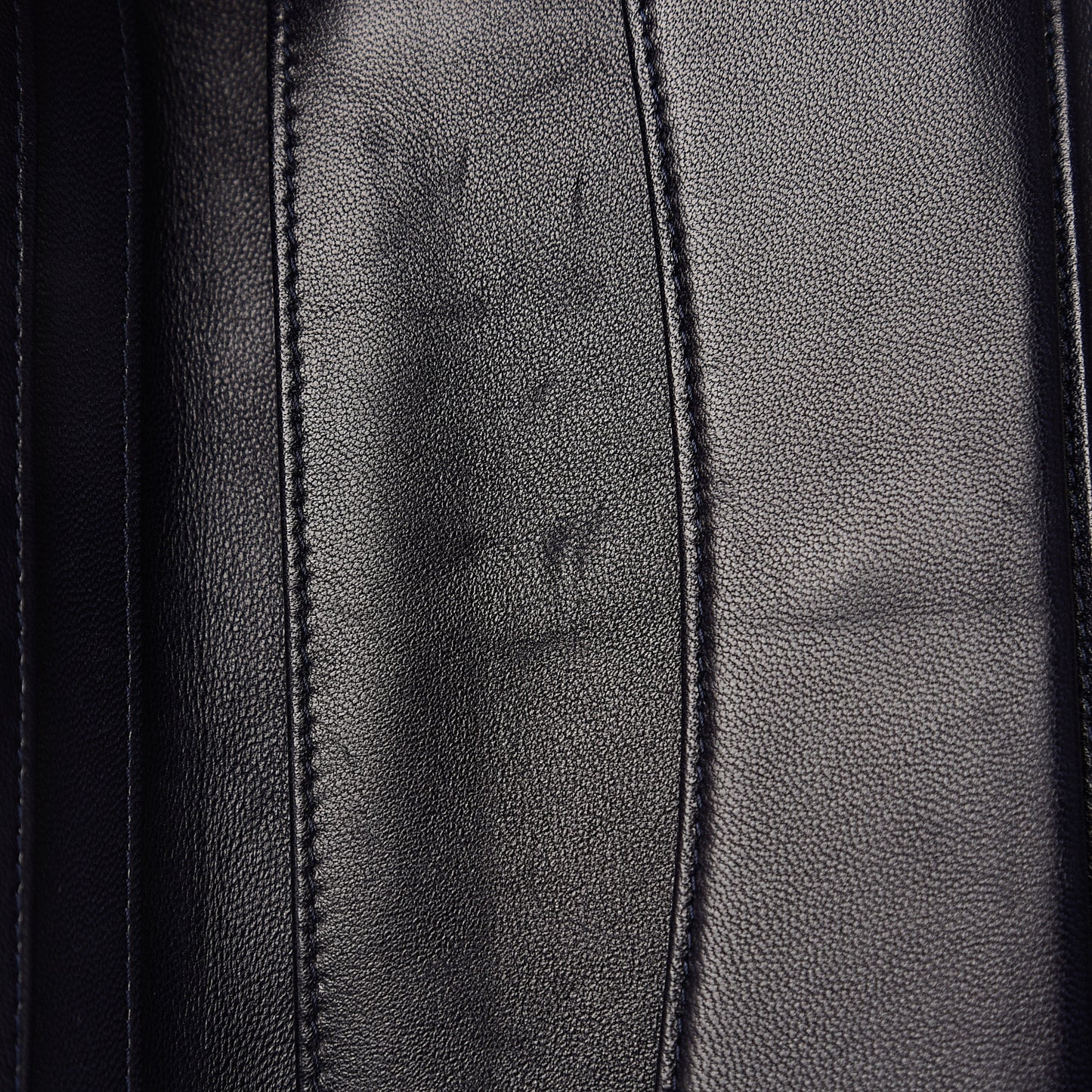 Lambskin Quilted Large Flap Wallet Black