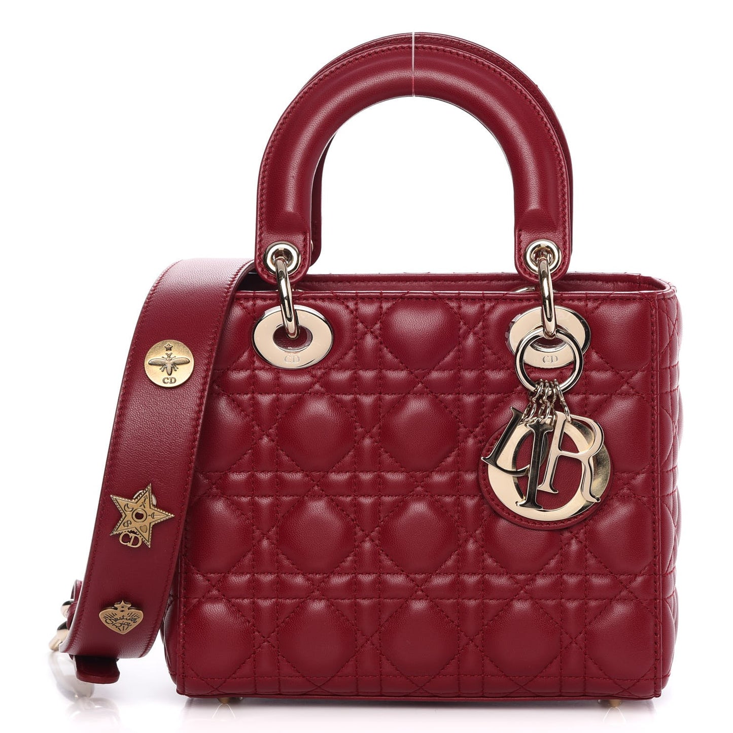 Lambskin Cannage Small My Lady Dior Red