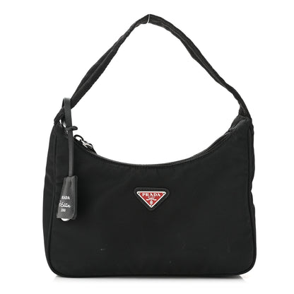 Prada Tessuto Nylon Saffiano Lunar New Year Mini Re-Edition 2000 Bag Black Fuoco 1 of 14