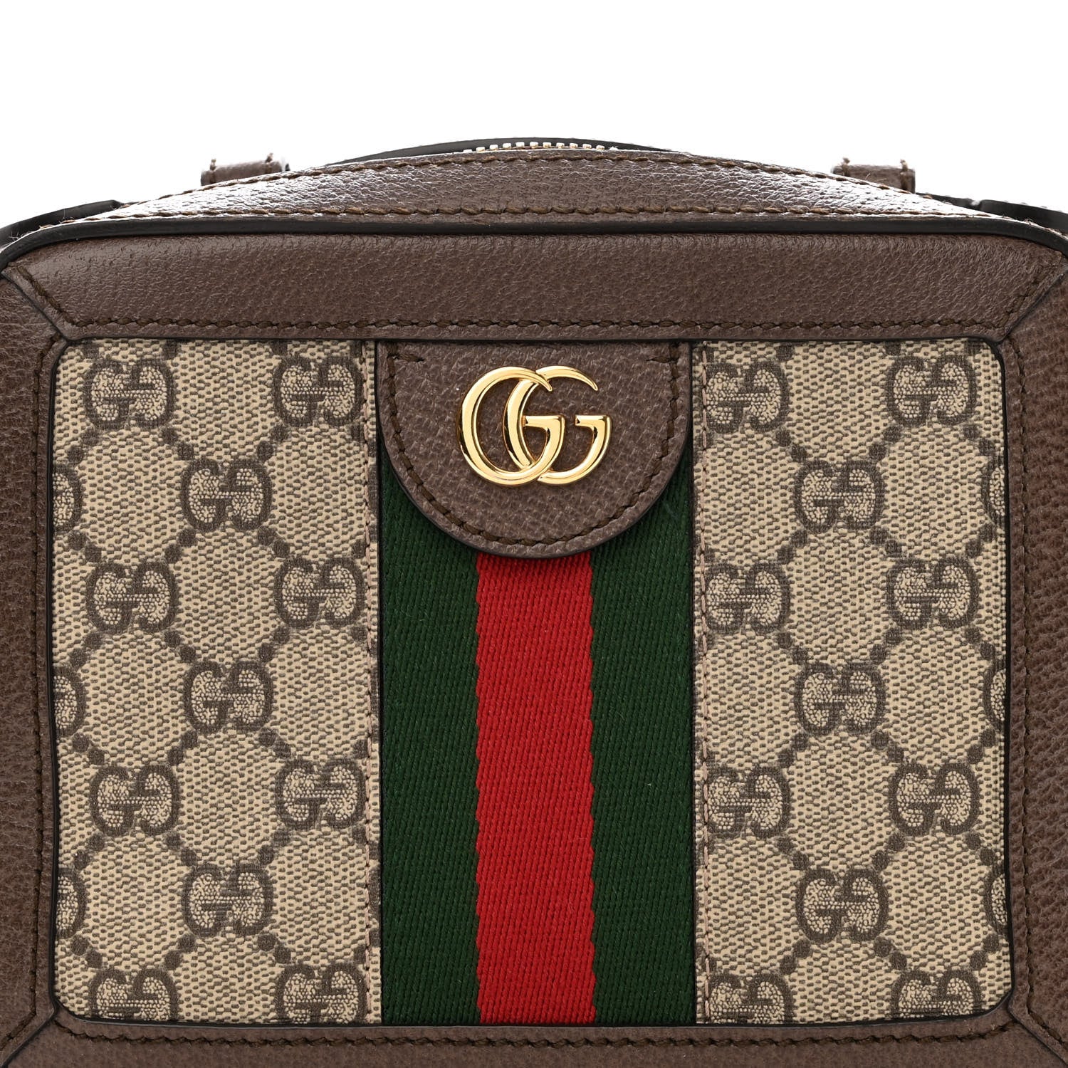 Gucci GG Supreme Monogram Mini Ophidia Top Handle Shoulder Bag Brown 8 of 14