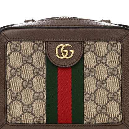Gucci GG Supreme Monogram Mini Ophidia Top Handle Shoulder Bag Brown 8 of 14