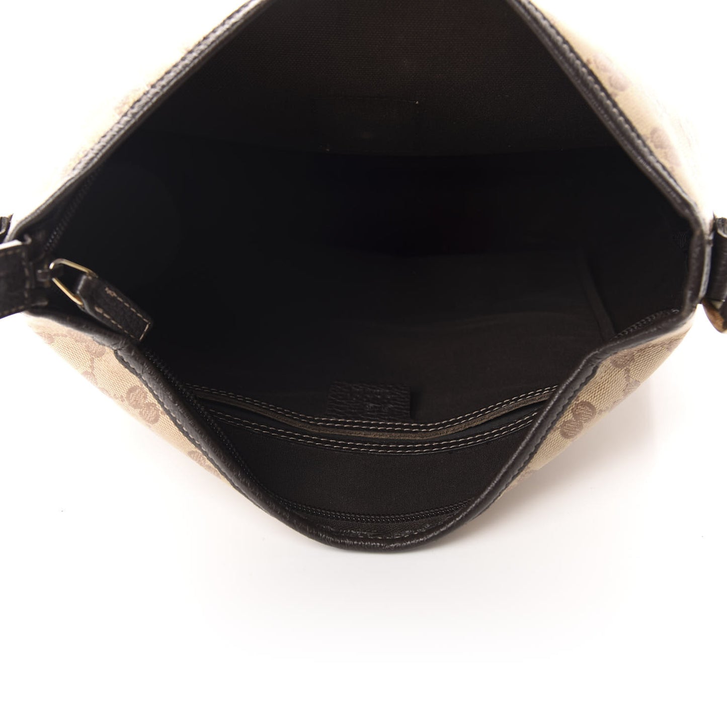 Crystal Monogram Abbey Messenger Bag Beige Dark Brown