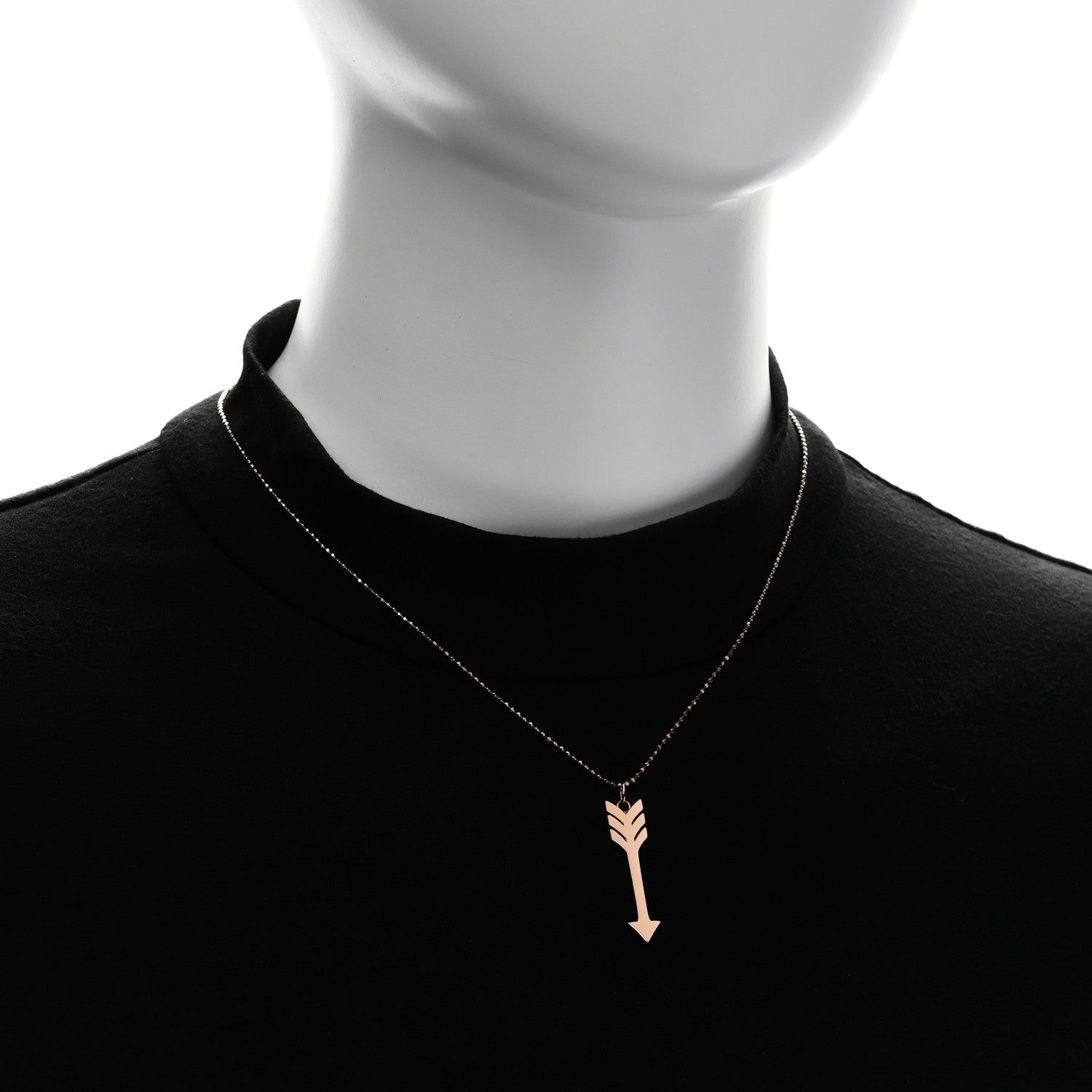 Jennifer Meyer 18K Rose Gold Arrow Pendant Necklace 2 of 6