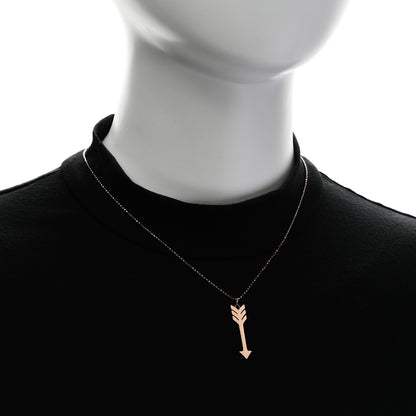 Jennifer Meyer 18K Rose Gold Arrow Pendant Necklace 2 of 6