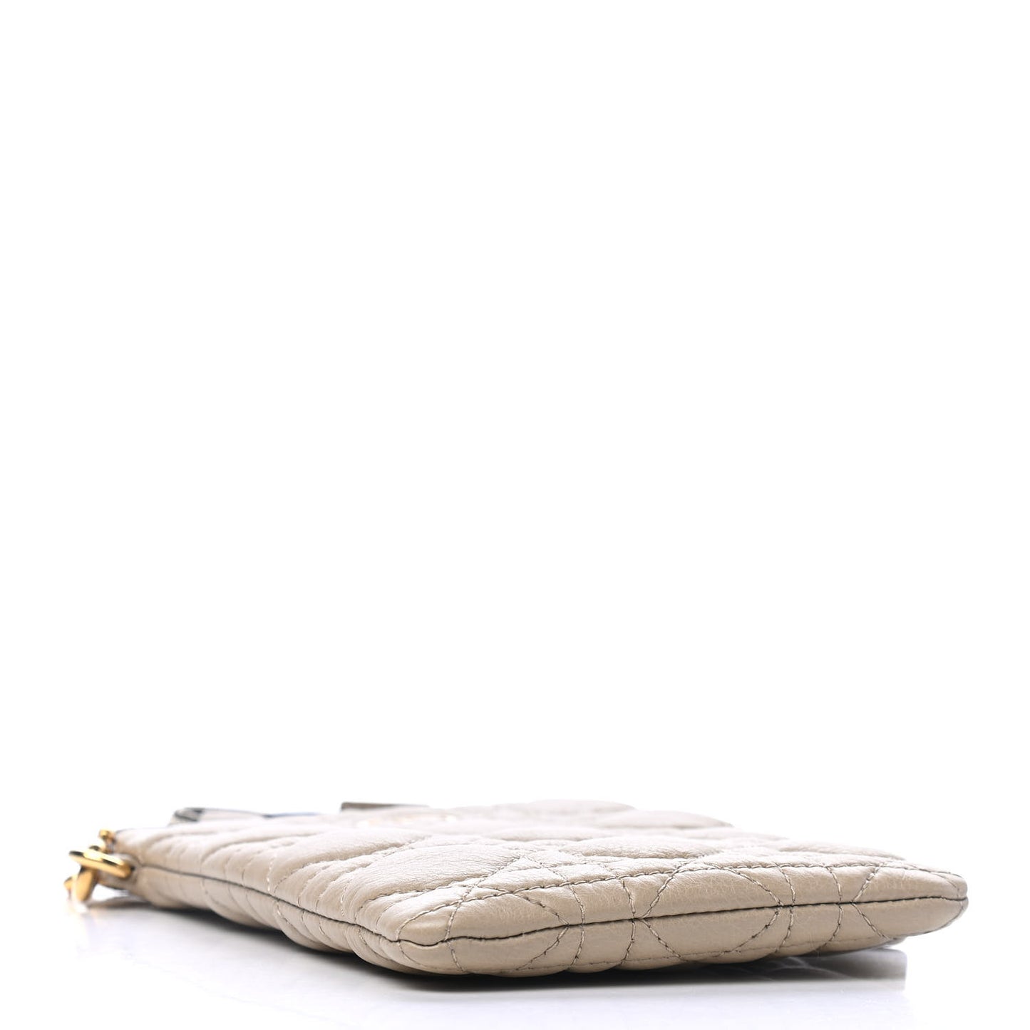 Supple Calfskin Cannage Caro Multifunctional Pouch Beige