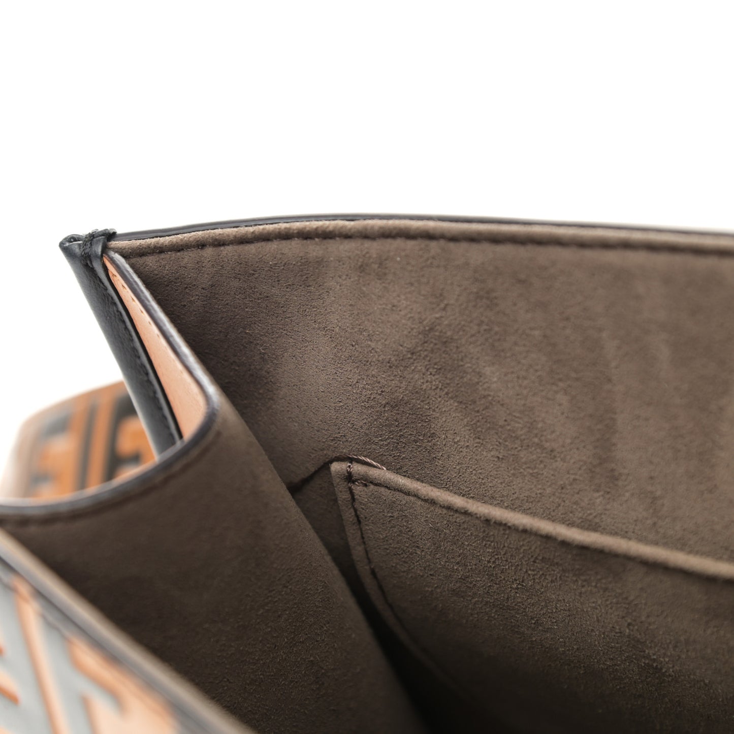 Vitello Century F is Fendi FF Embossed Kan I Shoulder Bag Orzo Tobacco