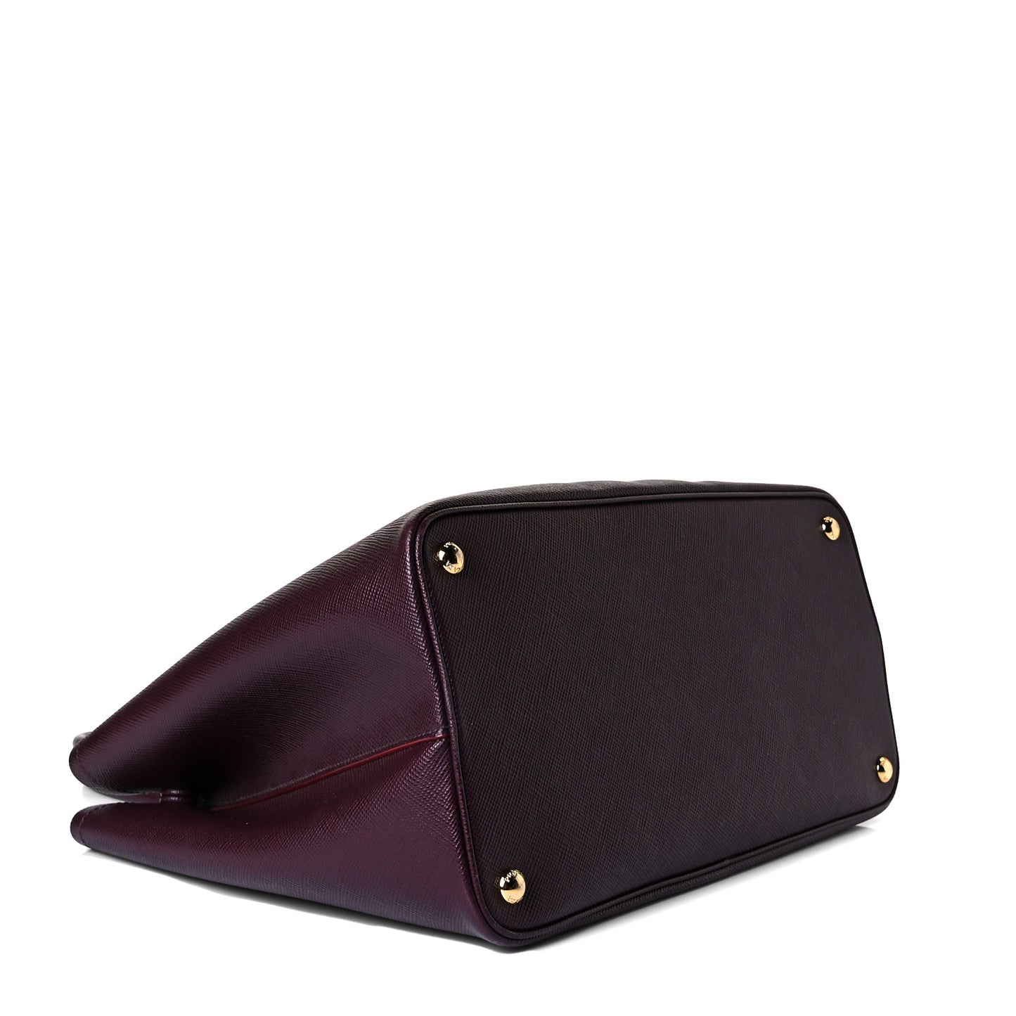 Saffiano Cuir Large Double Bag Granato Scarlatto