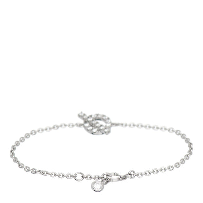 Hermes 18K White Gold Diamond Finesse Bracelet SH 3 of 4