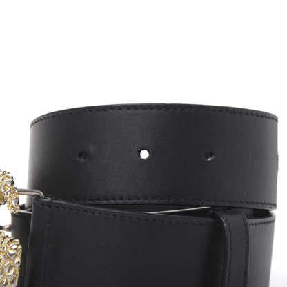 Gucci Moon Calfskin Scales Double G 40mm Belt 75 30 Black 4 of 6