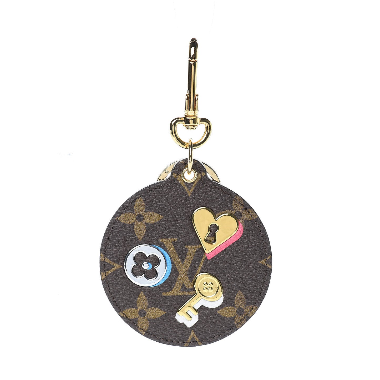 Monogram Love Lock Bag Charm Key Holder