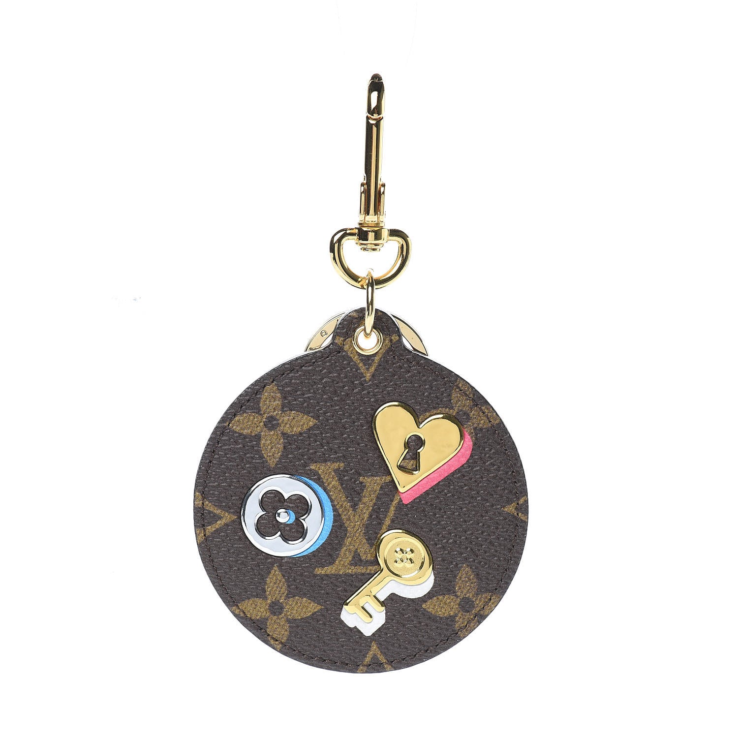 Louis Vuitton Monogram Love Lock Bag Charm Key Holder 1 of 3