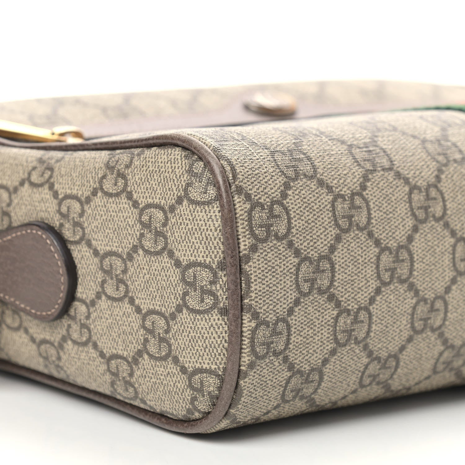 Gucci GG Supreme Monogram Web Small Ophidia Shoulder Bag Brown 8 of 12