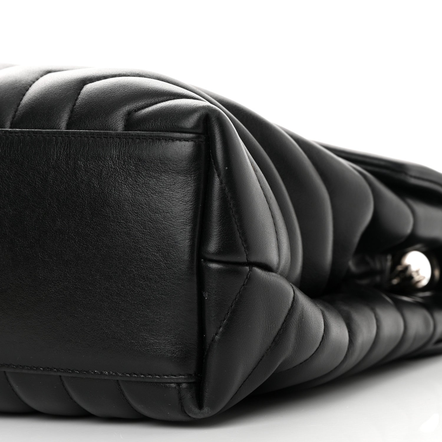 Saint Laurent Calfskin Y Quilted Monogram Medium Loulou Satchel Black 10 of 17