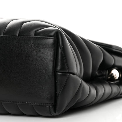 Saint Laurent Calfskin Y Quilted Monogram Medium Loulou Satchel Black 10 of 17