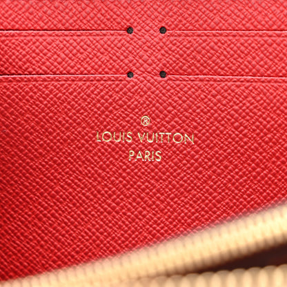 Louis Vuitton Damier Ebene Clemence Wallet Cherry 6 of 9