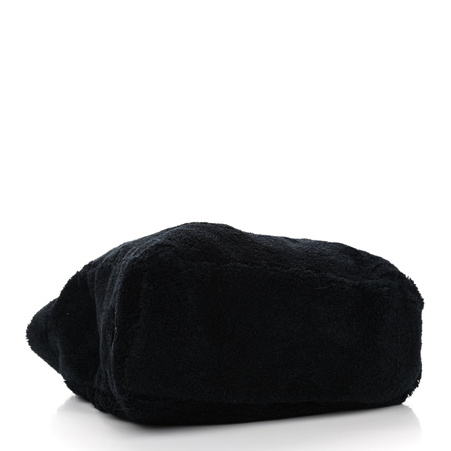 Terry Cloth Tote Bag Black White