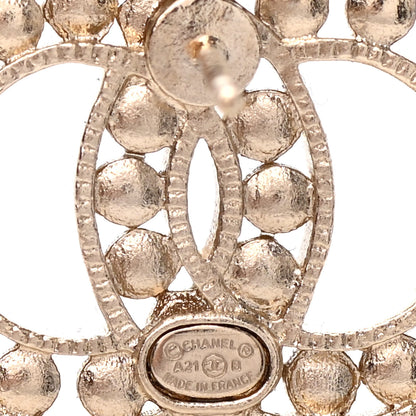 Chanel Pearl CC Earrings Gold 4 of 4