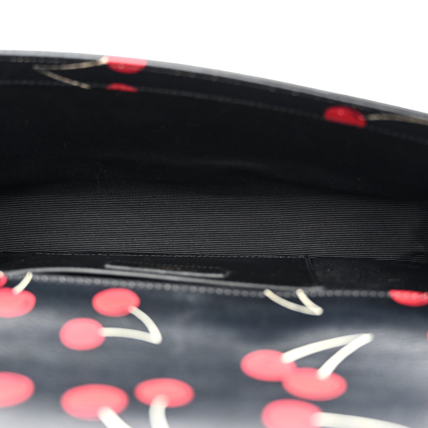 Grained Calfskin Cherry Classic Monogram Clutch