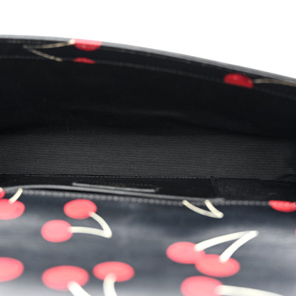 Saint Laurent Grained Calfskin Cherry Classic Monogram Clutch 5 of 7