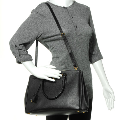 Prada Saffiano Lux Medium Tote Nero Black 2 of 10