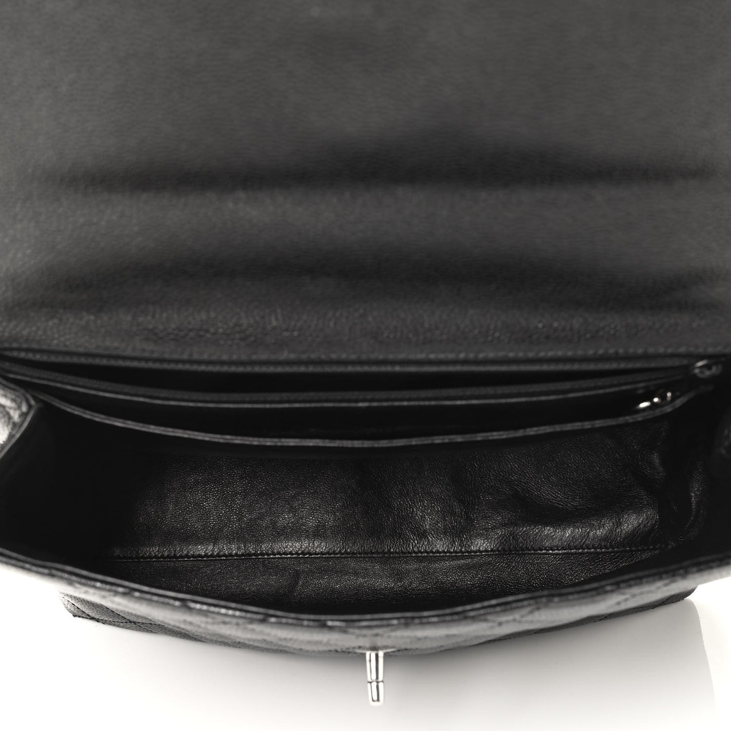 Caviar Quilted Jumbo Kelly Flap Black