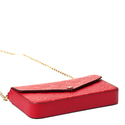 Louis Vuitton Empreinte Pochette Felicie Chain Wallet Scarlet 4 of 5