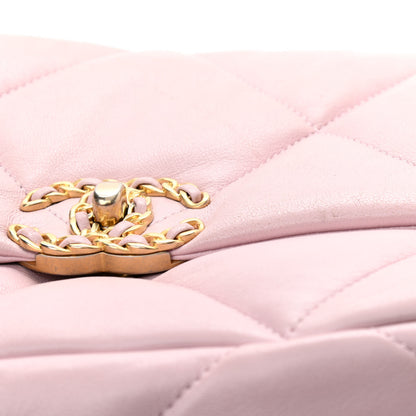 Chanel Lambskin Quilted Medium Chanel 19 Flap Light Pink 13 of 13