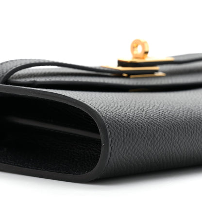 Hermes Epsom Kelly Wallet To Go Black 10 of 11