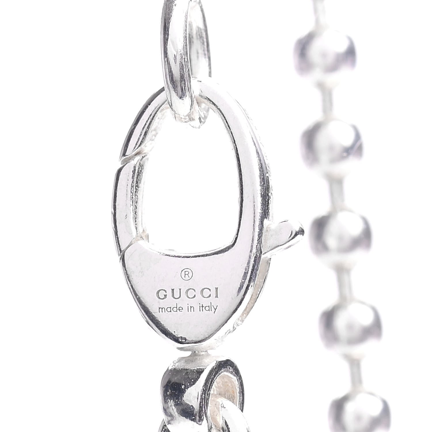 Gucci Sterling Silver Britt Heart Pendant Necklace 5 of 5