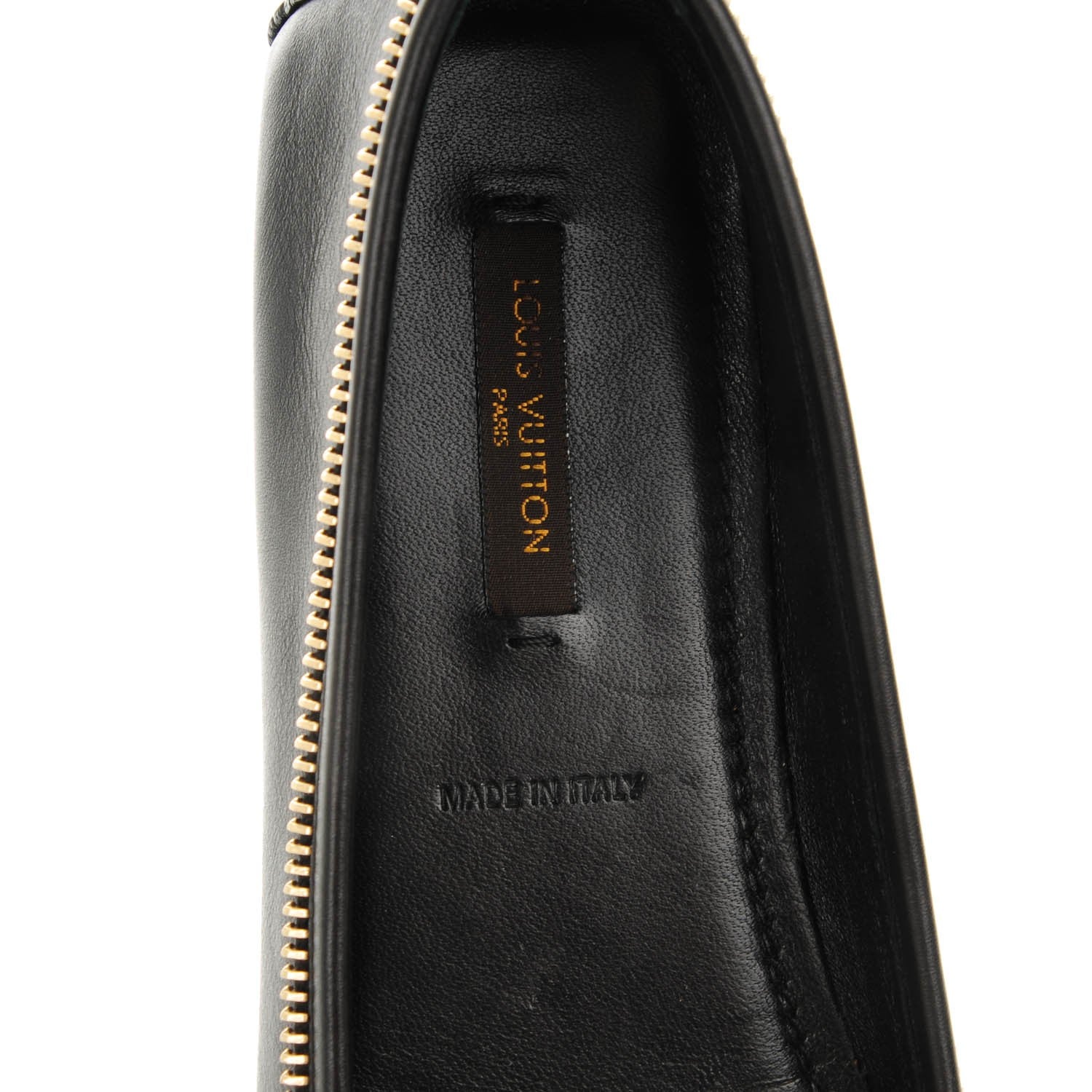 Louis Vuitton Calf Zip Oxford Ballerina Flats 37 Black 7 of 7