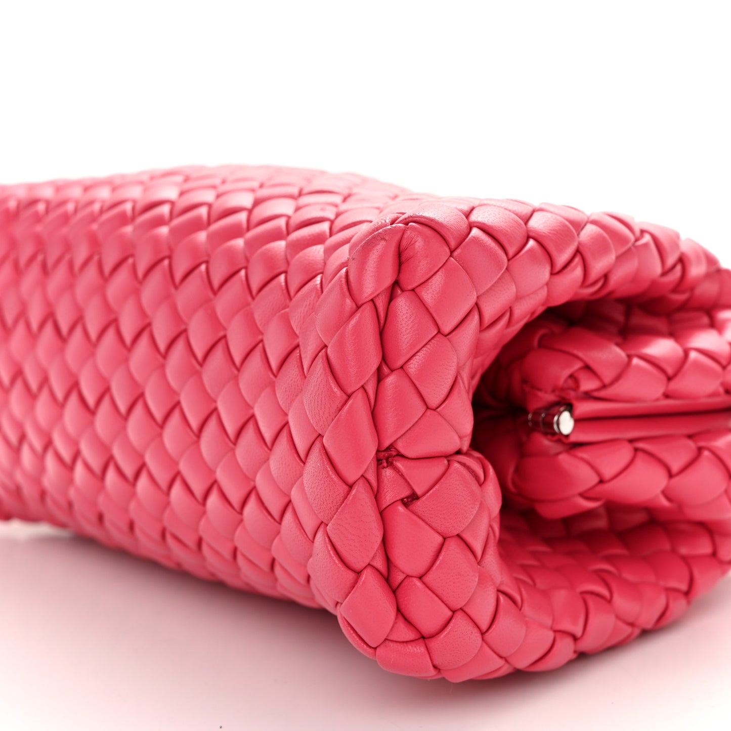 Nappa Intreccio Mini Padded Handle Bag Cranberry Pink