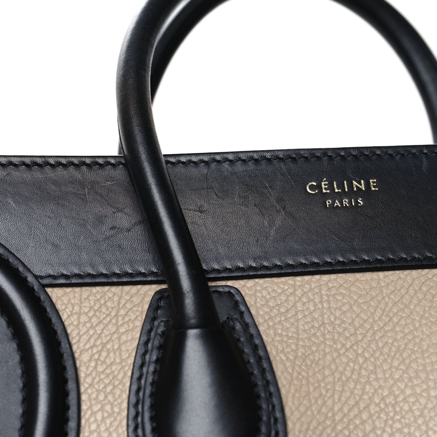 Celine Elephant Calfskin Suede Micro Tri-Color Luggage Sand 13 of 13