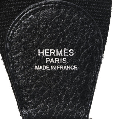Hermes Toile Taurillon Clemence Evelyne PM Shoulder Strap Black 4 of 4