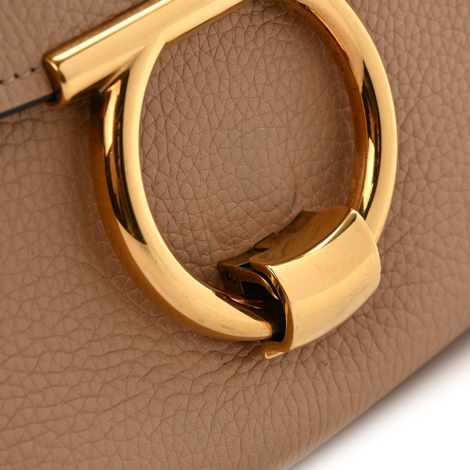 Salvatore Ferragamo Calfskin Small Margot Top Handle Satchel Almond 10 of 12