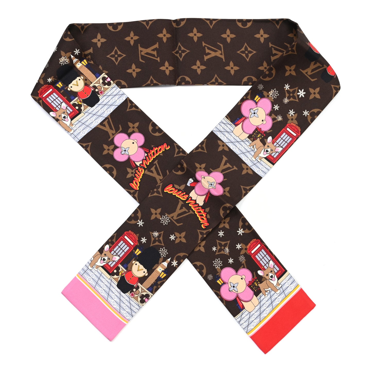 Silk Monogram 2021 London Christmas Animation Bandeau Marron