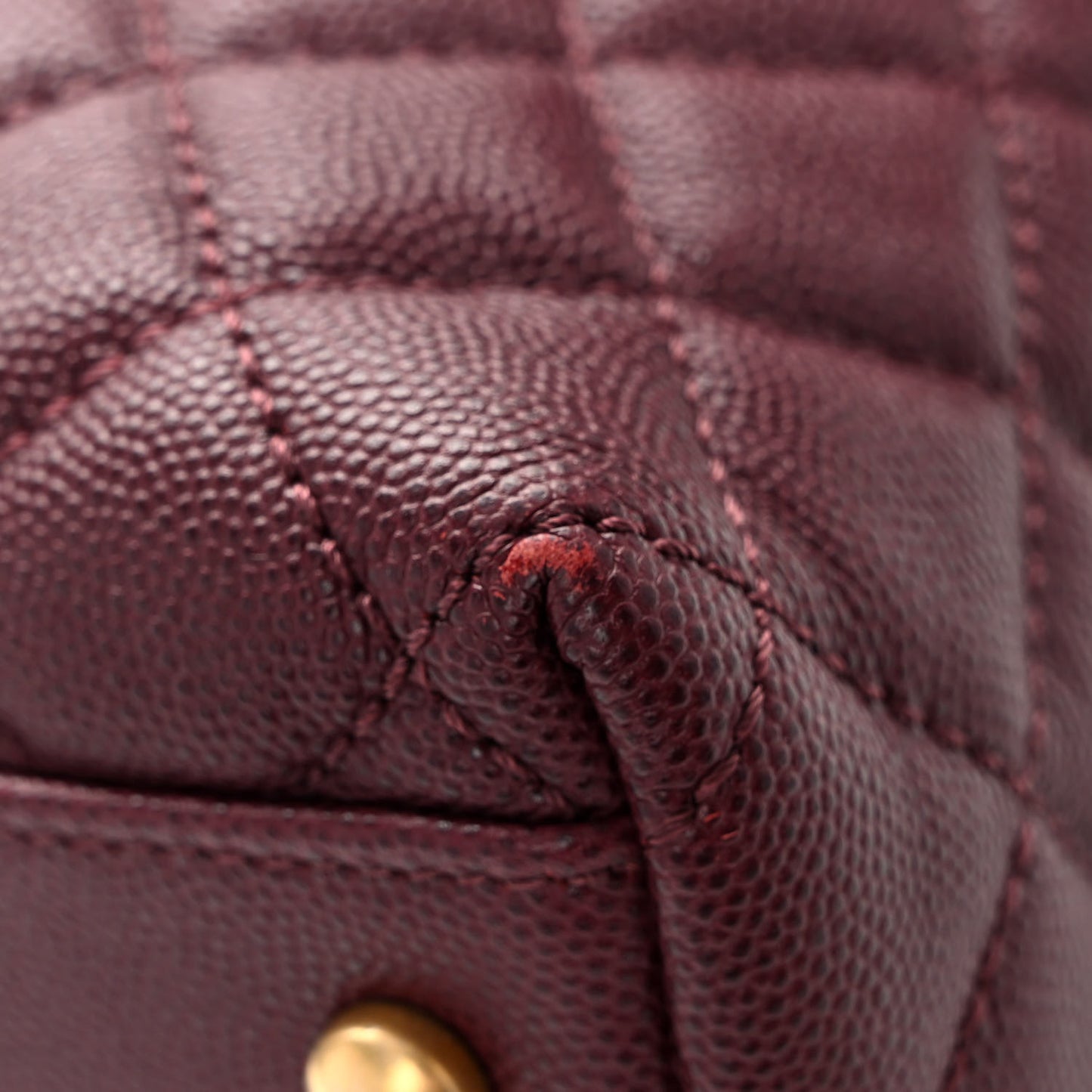 Caviar Lizard Quilted Medium Coco Handle Flap Burgundy