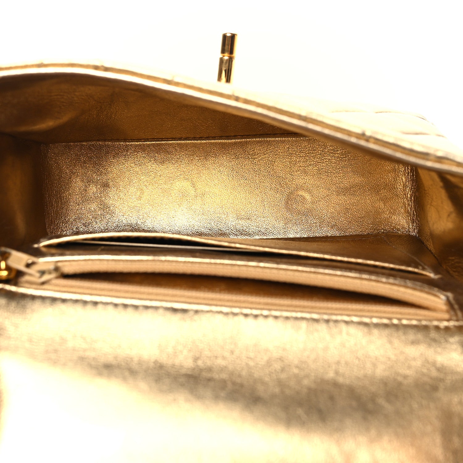Chanel Lambskin Micro Mini Kelly Flap Bag Gold 5 of 11