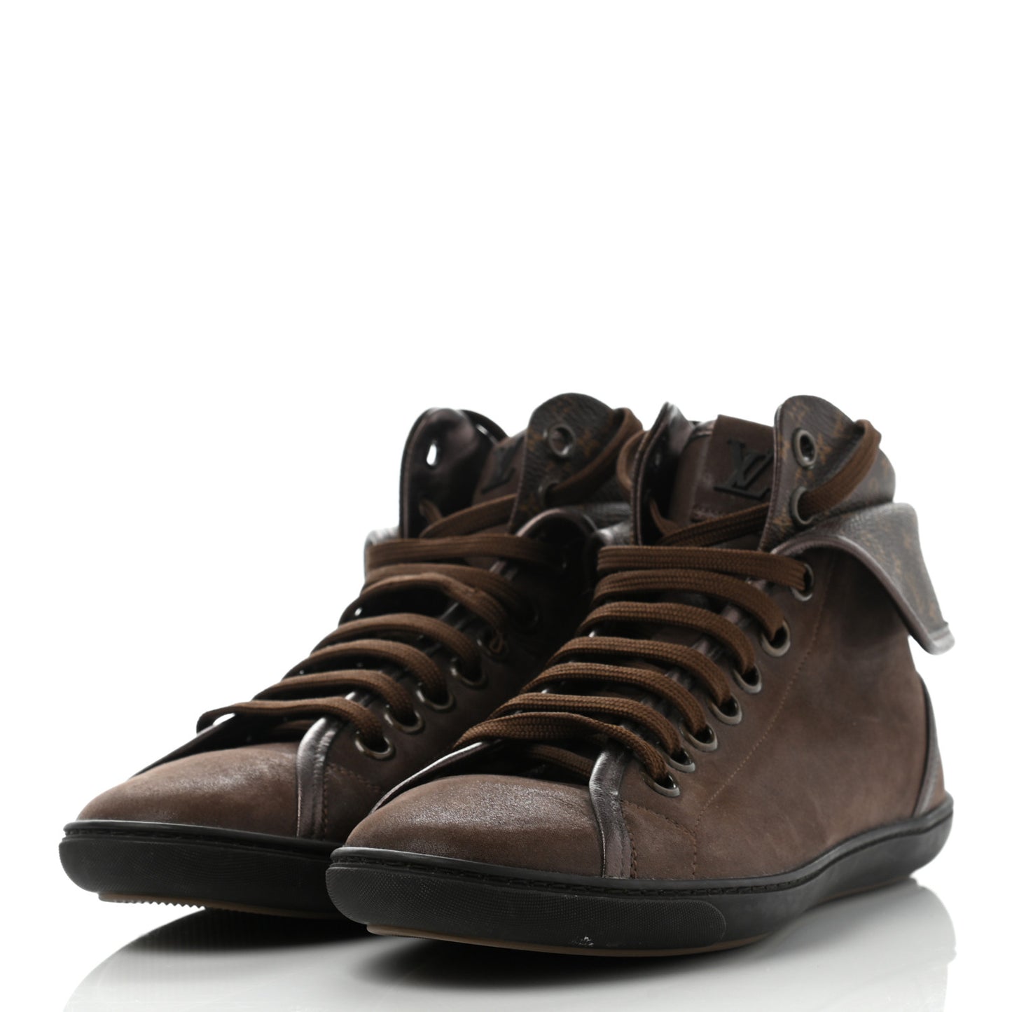 Calfskin Monogram Brea Sneaker 37 Brown