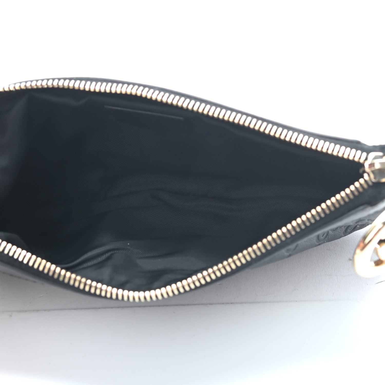 Gucci Guccissima Signature New Britt Wristlet Black 5 of 7