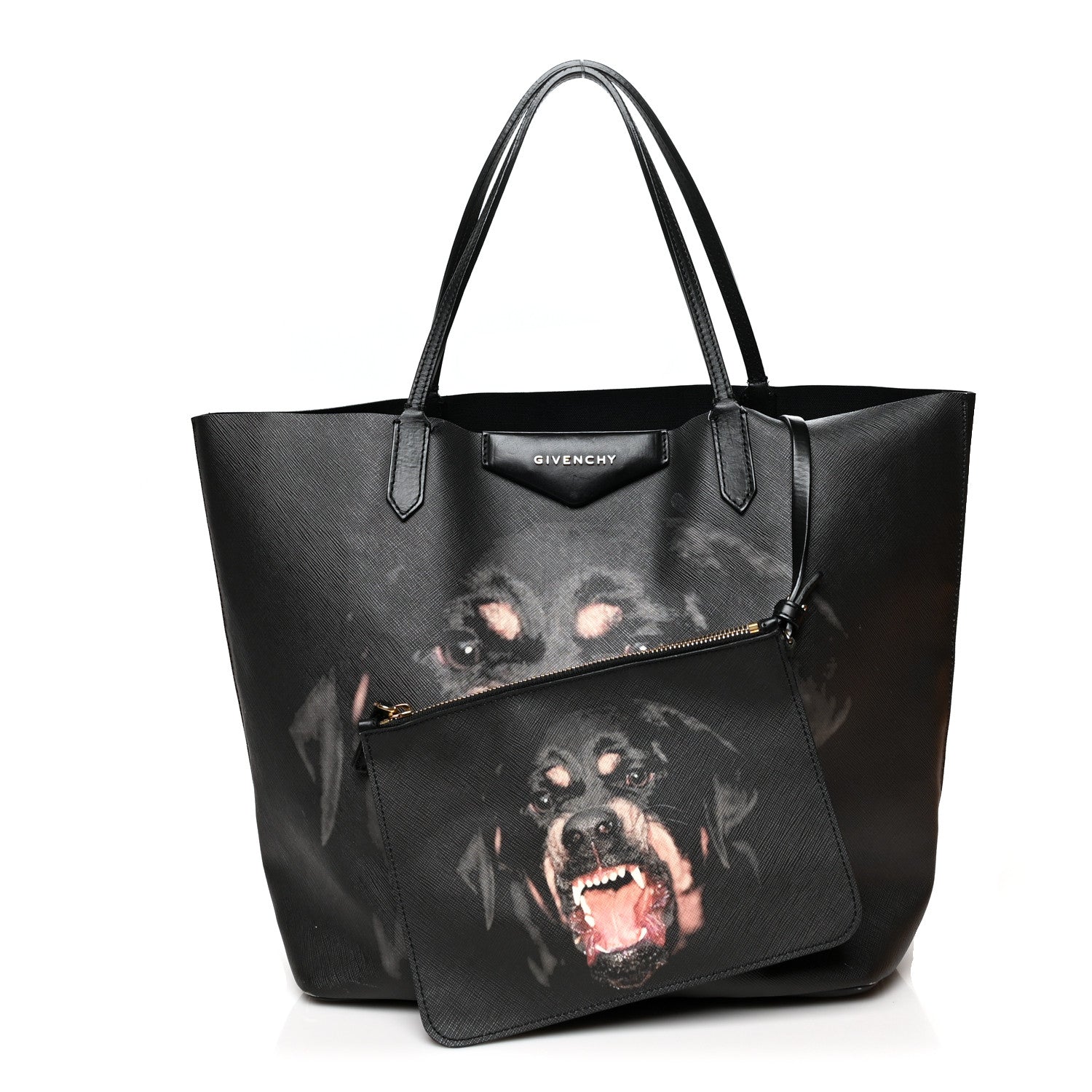 Givenchy Textured Coated Canvas Rottweiler Antigona Tote Black 1 of 14