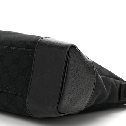 Gucci Monogram Flat Messenger Bag Black 10 of 11
