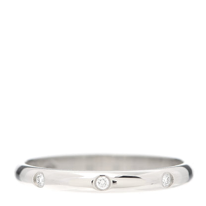 Cartier Platinum 3 Diamond 2.6mm 1895 Wedding Band Ring 55 7.25 1 of 6