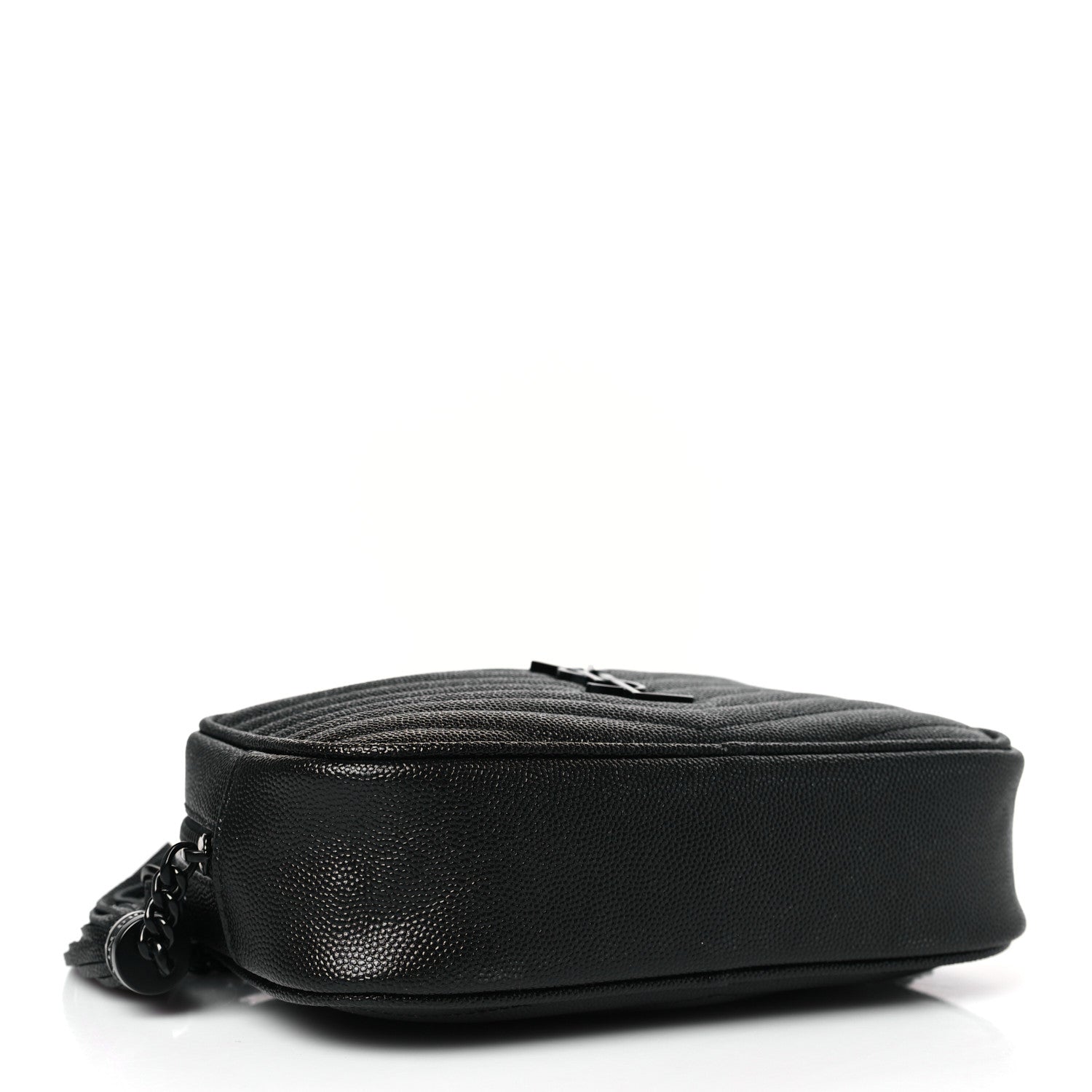 Saint Laurent Grain De Poudre Matelasse Monochrome Monogram Mini Lou Camera Bag Black 4 of 9